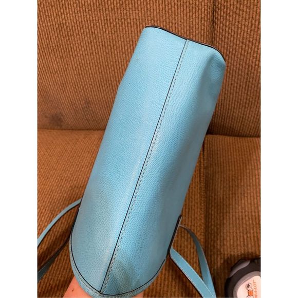 Michael Kors Robin Egg Blue Tote Saffiano Leather Purse Bag, MSRP $398 - Picture 4 of 15